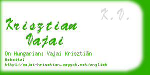 krisztian vajai business card